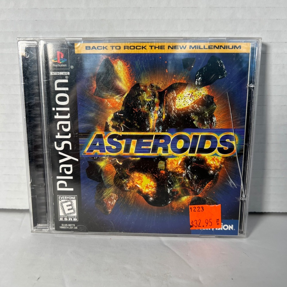 Asteroids Sony PlayStation 1 PS1 1998 Activision SLUS-00773 Black Disc CIB